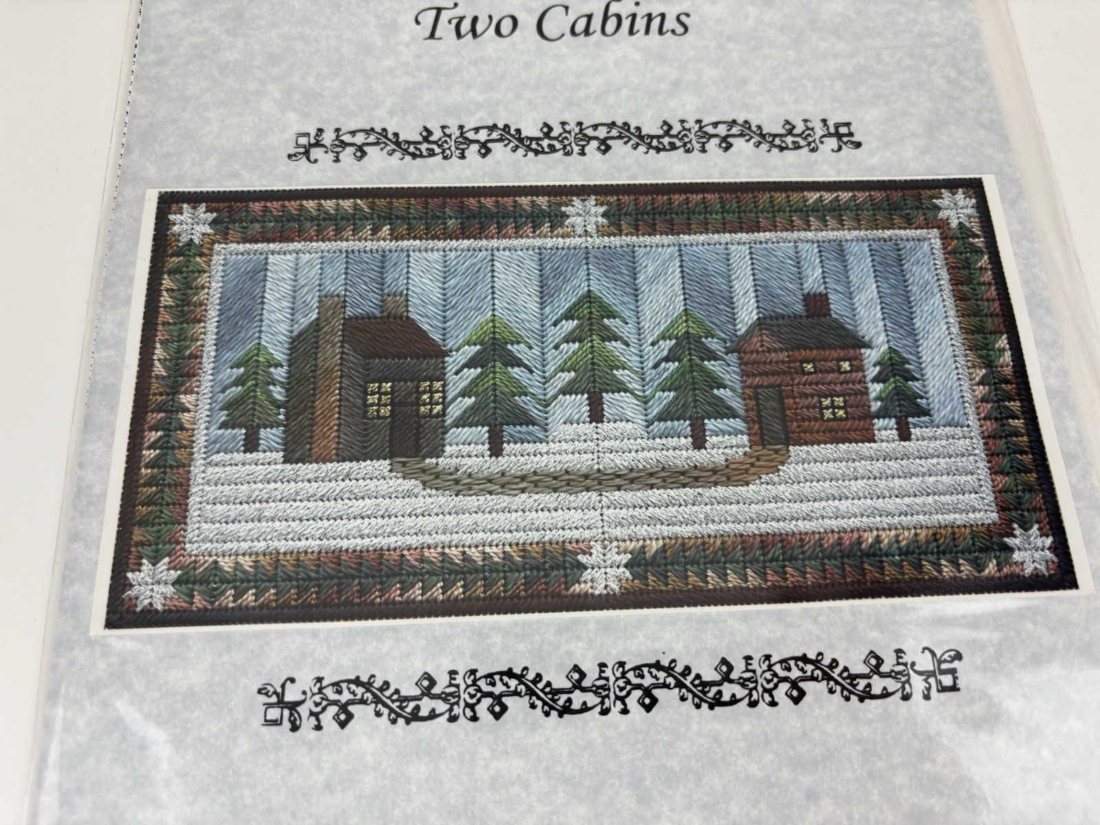From Nancy’s Needle Monthly Quilt Series Two Cabins Needlepoint Pattern 1S