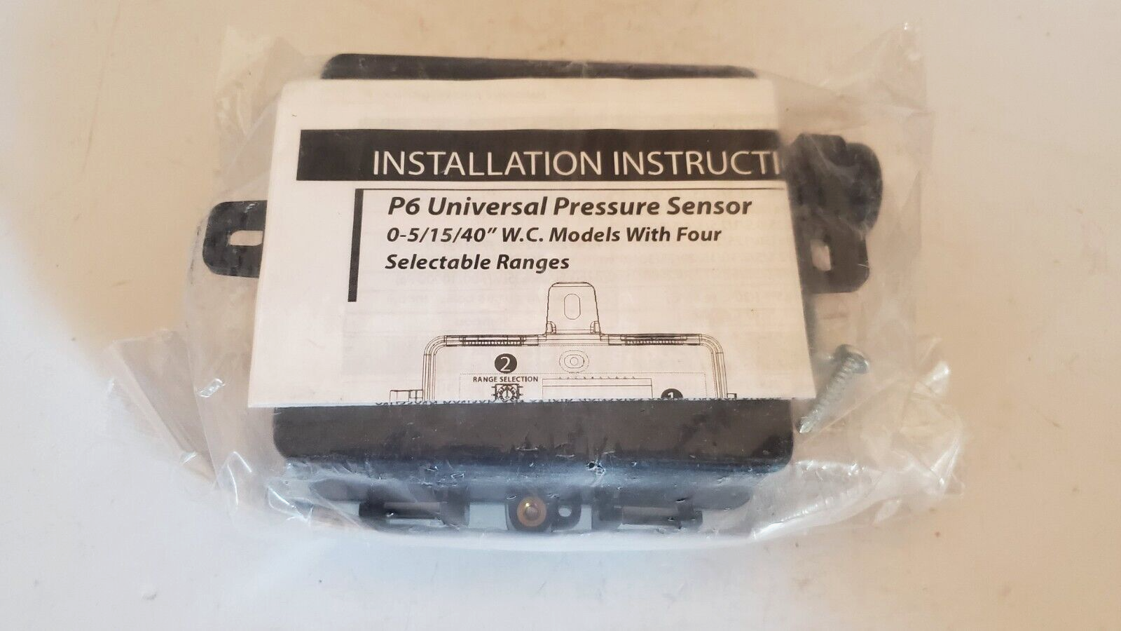 SENVA P6-1500-1LX Universal Pressure Sensor DryDiff 15" Enclosed Universal w LCD