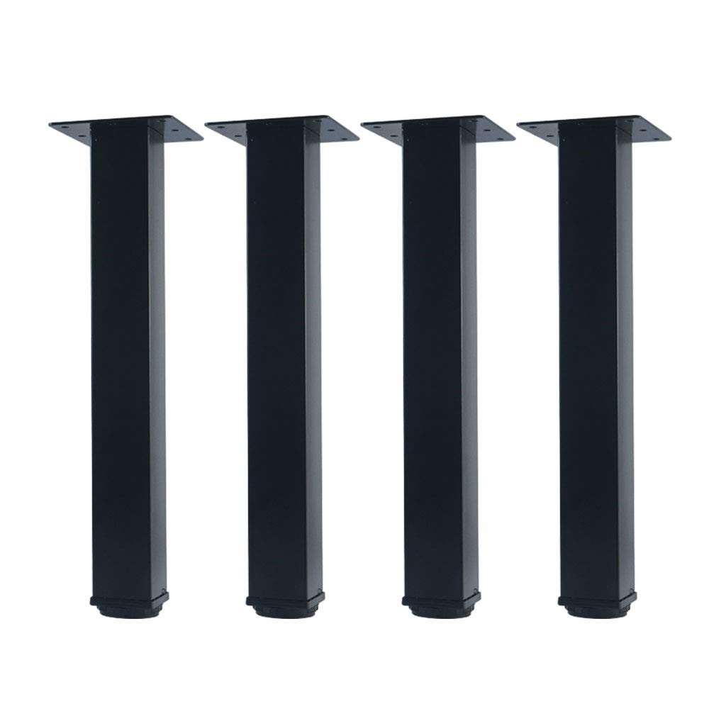 4 PCS 14 inch Adjustable Metal Furniture Legs Square Office Table Desk Leg