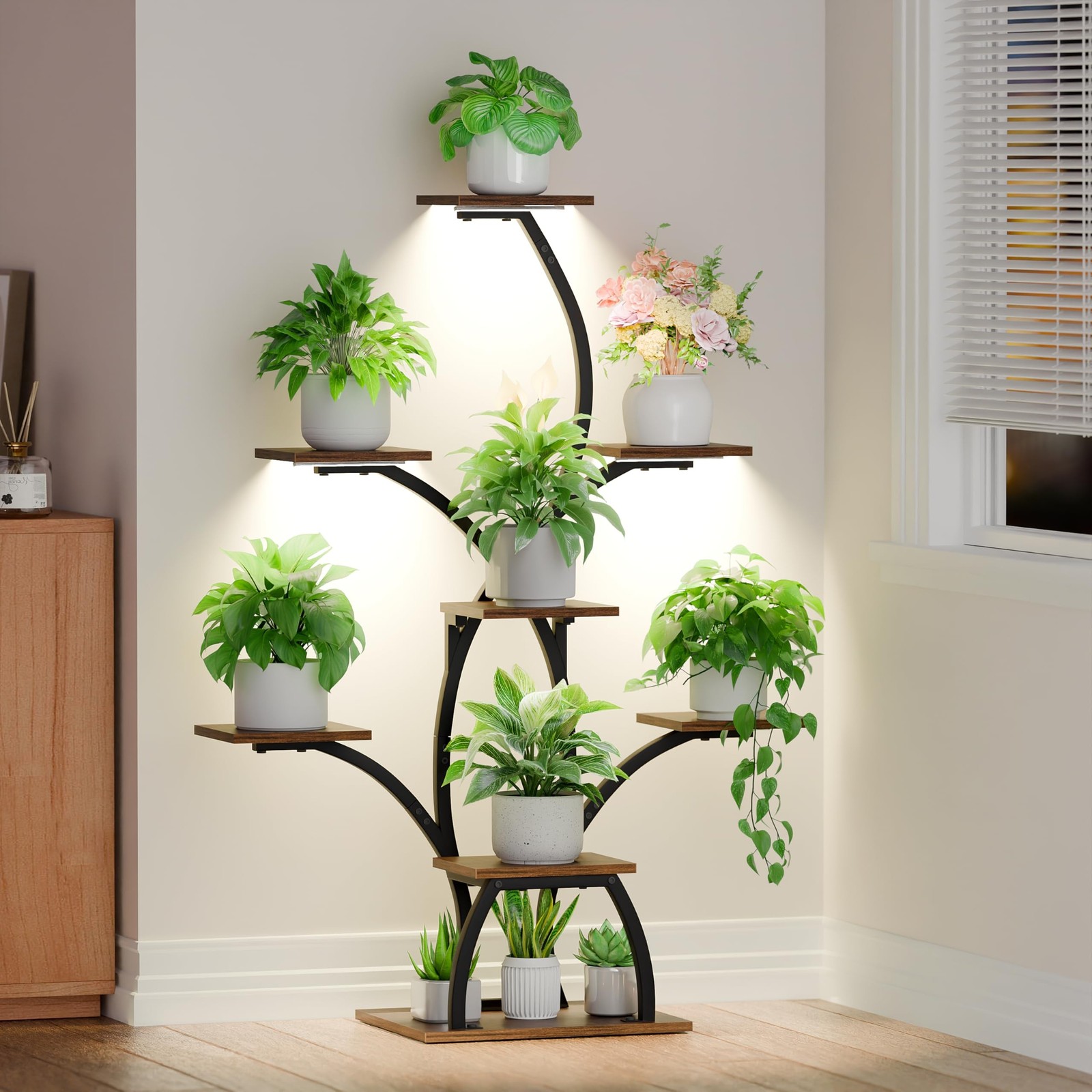 CODACE Plant Stand Grow Lights - 50" Indoor Plant Shelf