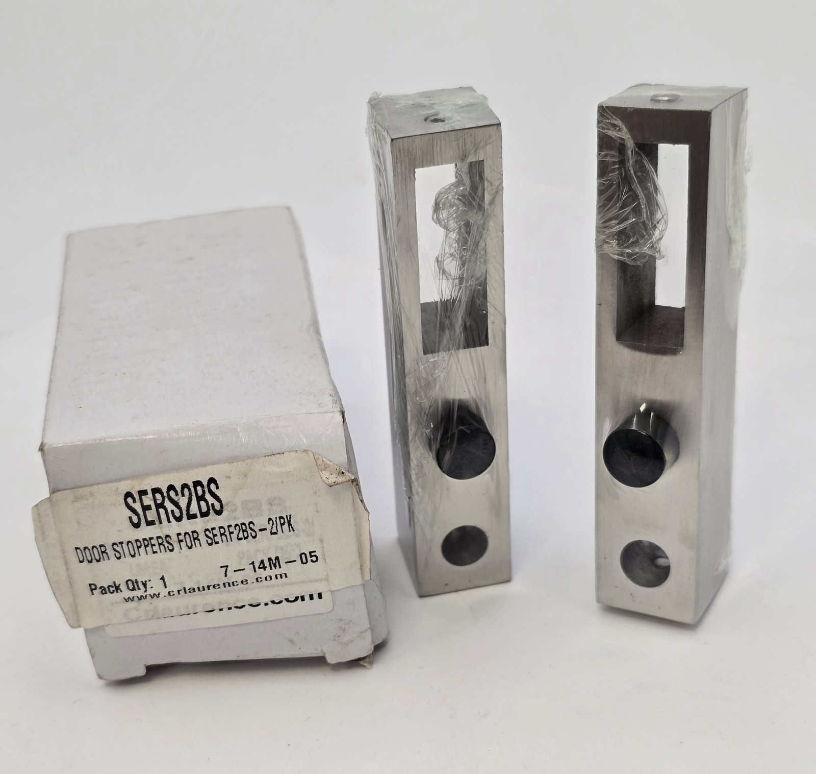 CRL SERS2BS Brushed Stainless Serenity Series Door Stopper Rectangular
