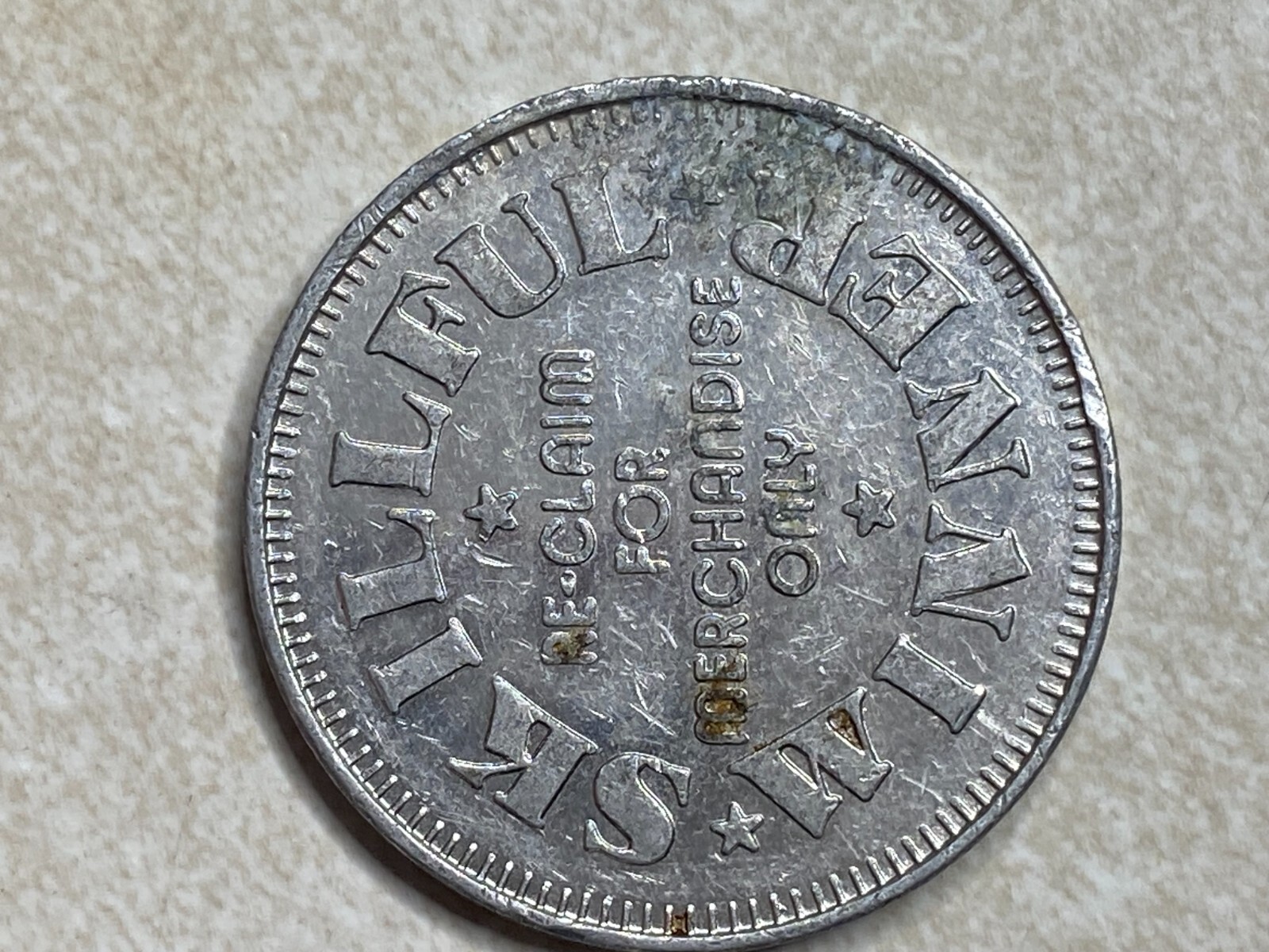 2 Points Skillful winner Arcade Game Trade Token T4773