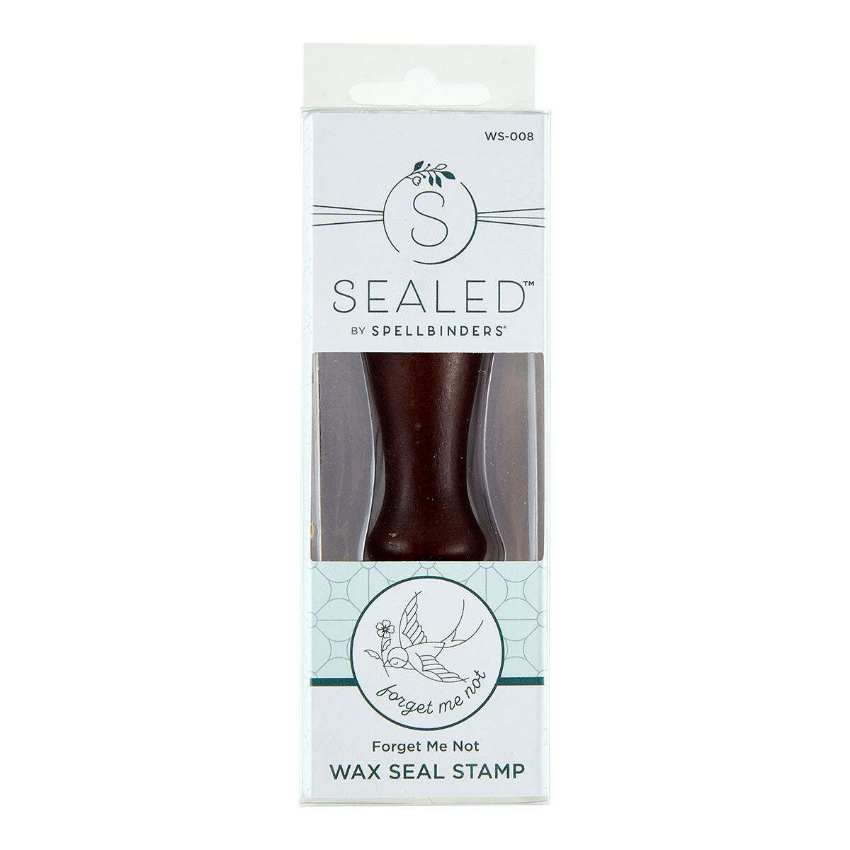 Spellbinders Brass Wax Seal With Handle -Forget Me Not, WS-008