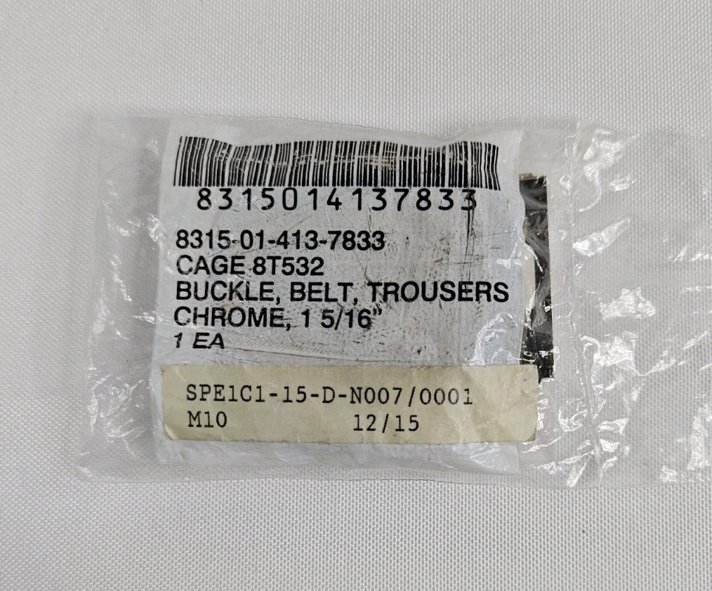 US Military Belt Buckle US Chrome Plated 8315-01-413-7833 / 8T532,  New