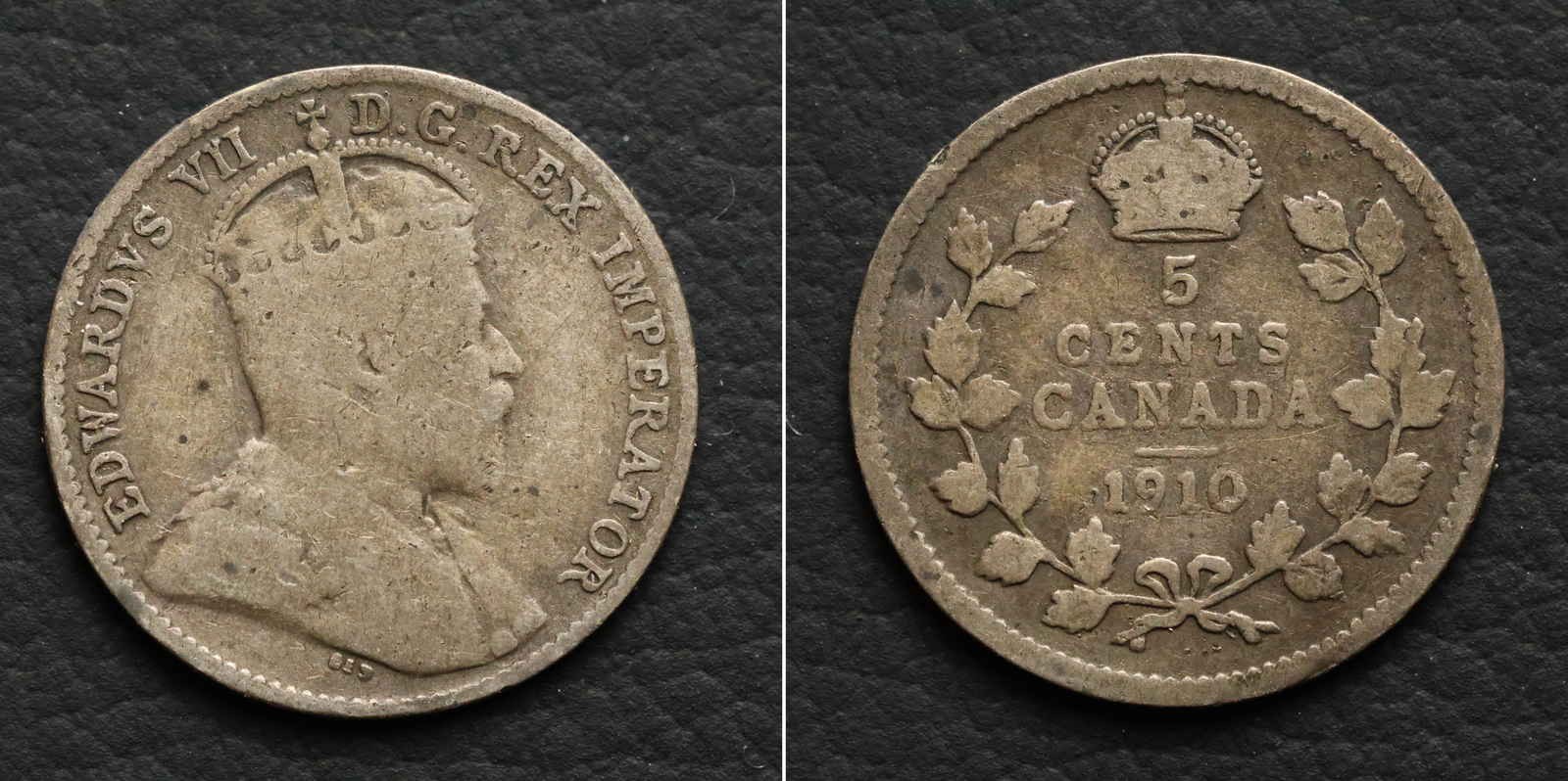 *Canada Silver Coin, 5 Cents 1910 1.167g, 15.494mm[E13212]7y1