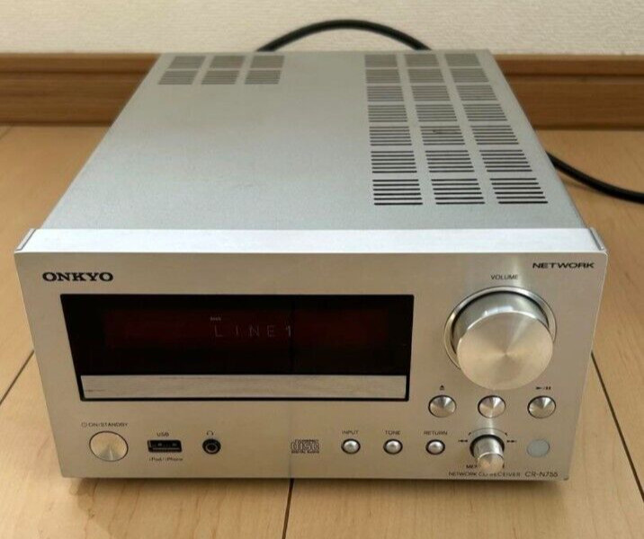 Excellent!! ONKYO Network CD Receiver CR-N755 Amplifier Hi-Fi Mini System tested