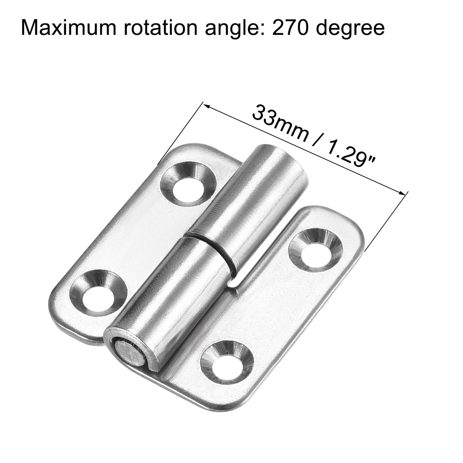 2pcs Lift Off Hinge Right Door Slip Joint Small Flag Hinges 37mm Long