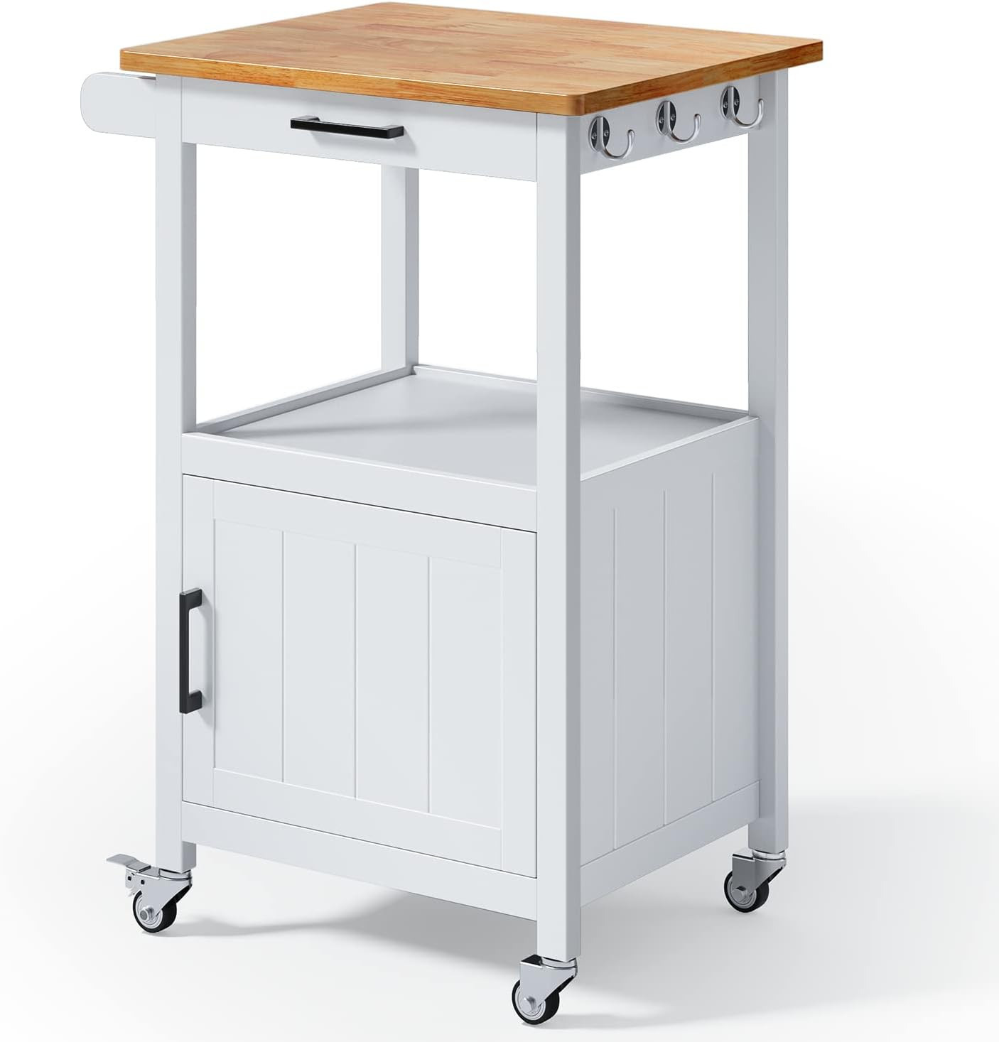 Kitchen Cart with Drawer, Small Kitchen Island on Wheels, Microwave Cart, Small
