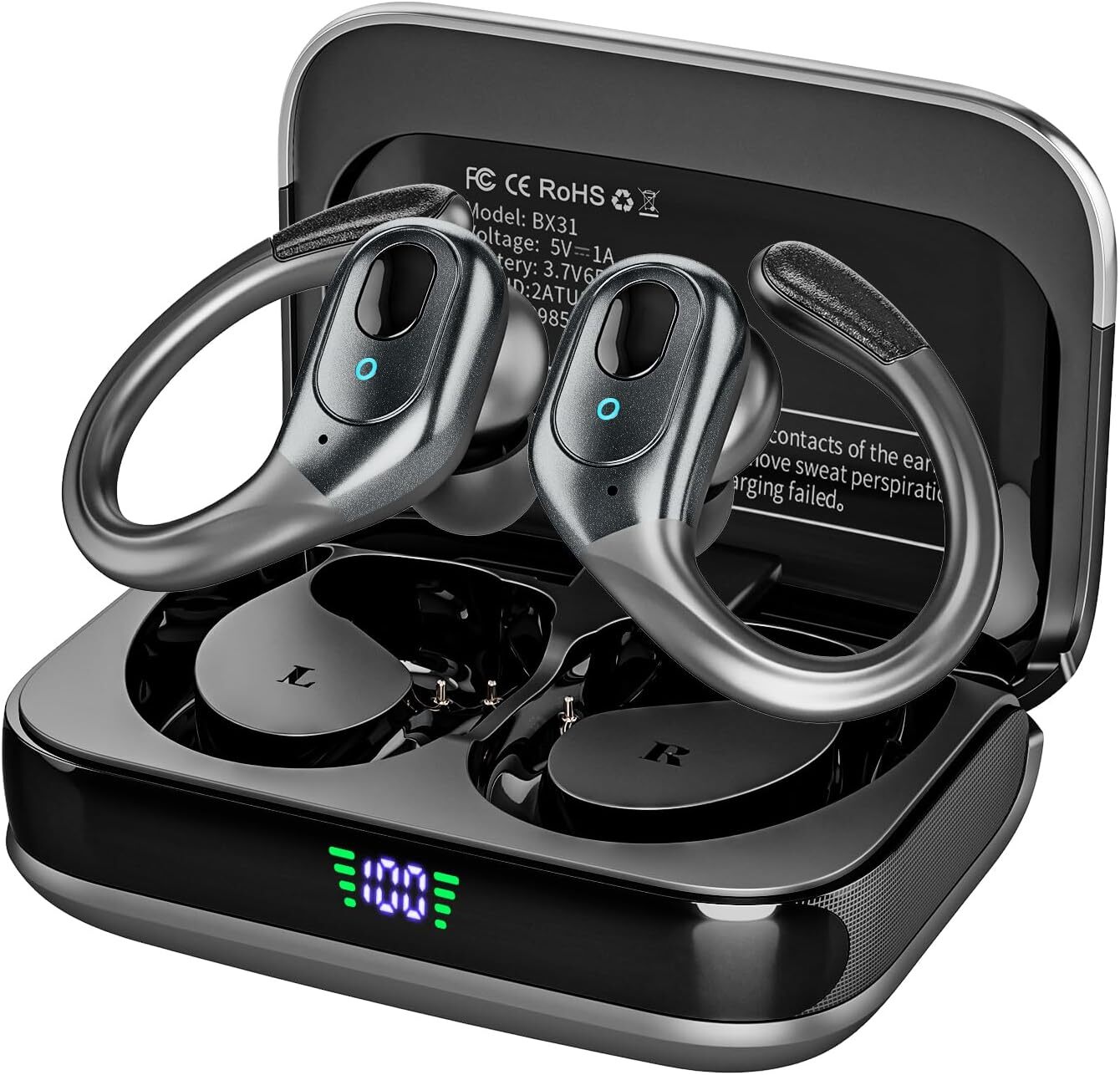 Bluetooth Earbuds 75H Playtime IP7 Waterproof for Running