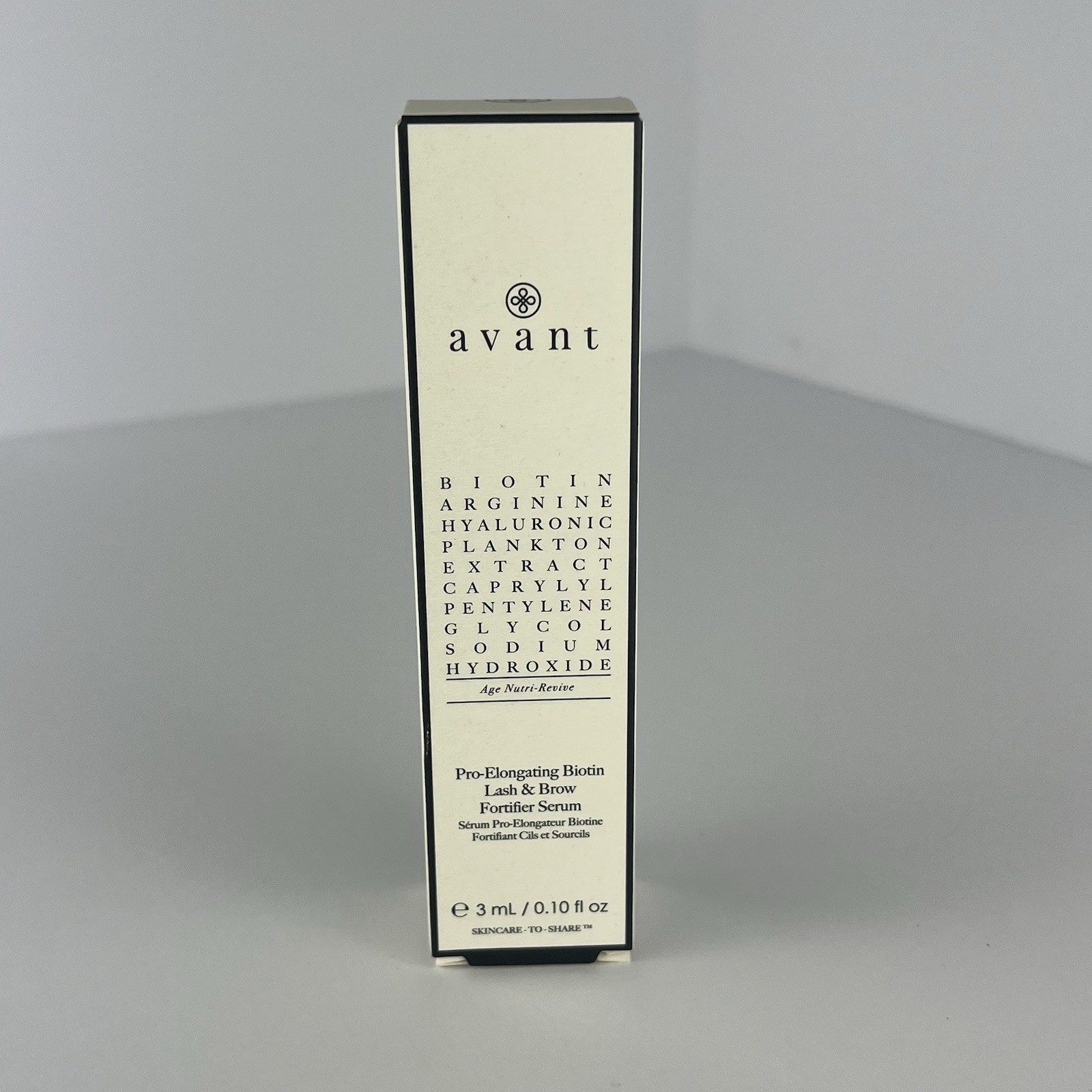 Avant Pro-Elongating Biotin Lash & Brow Fortifier Serum - Full Size .10oz/3ml