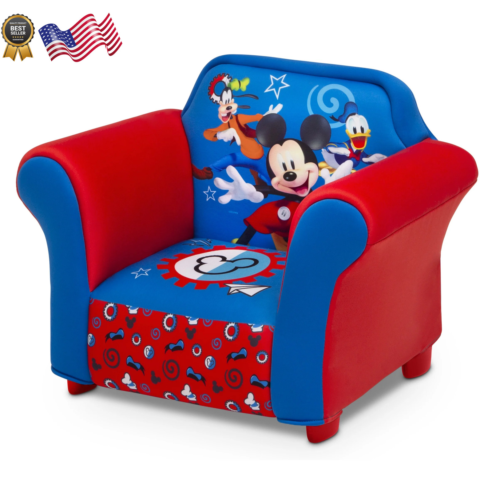 Kids Disney Mickey Mouse Chair Upholstered Armchair Chair For Toddler GIFT