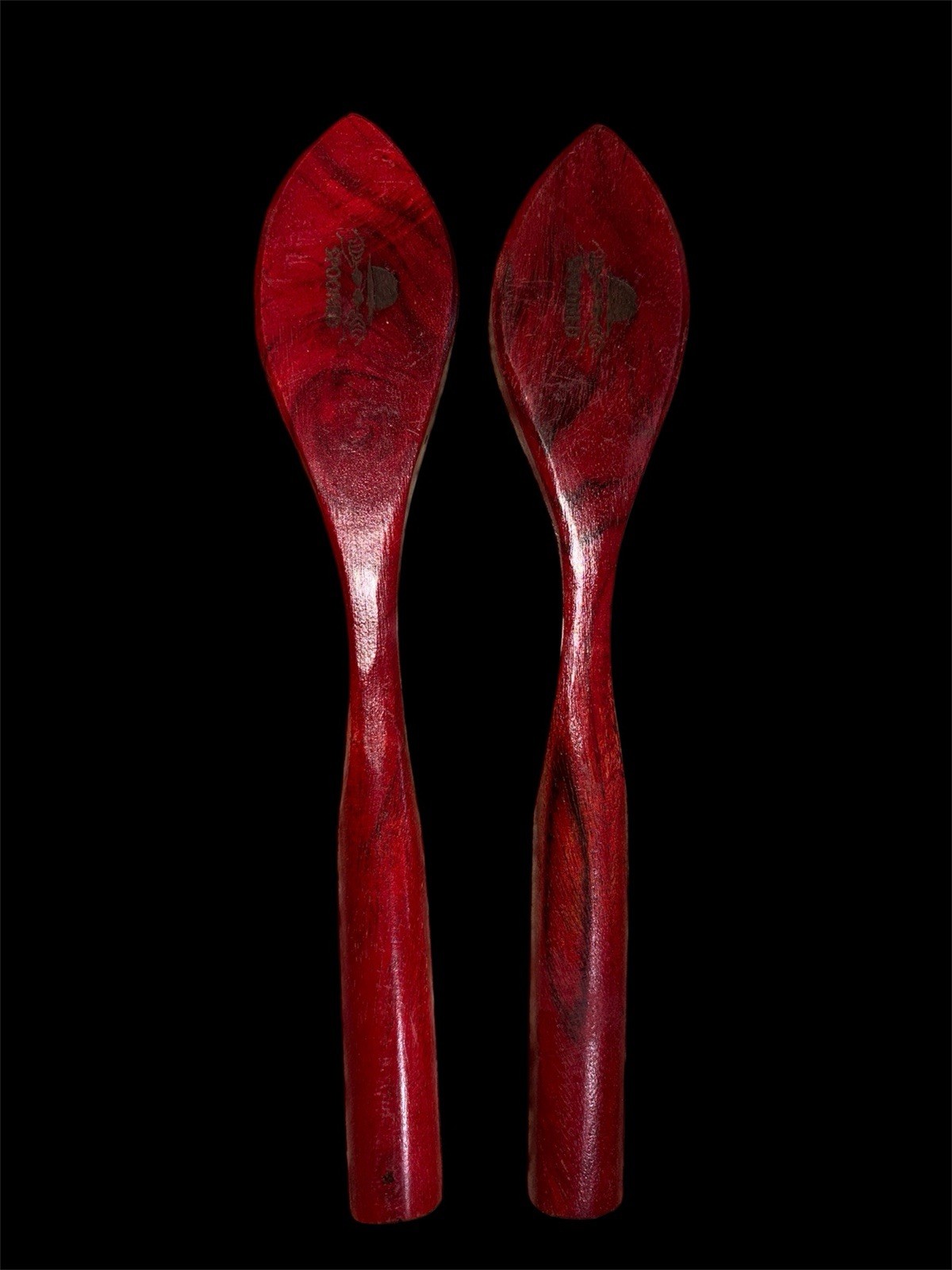 9” Musical Spoons Red Stained