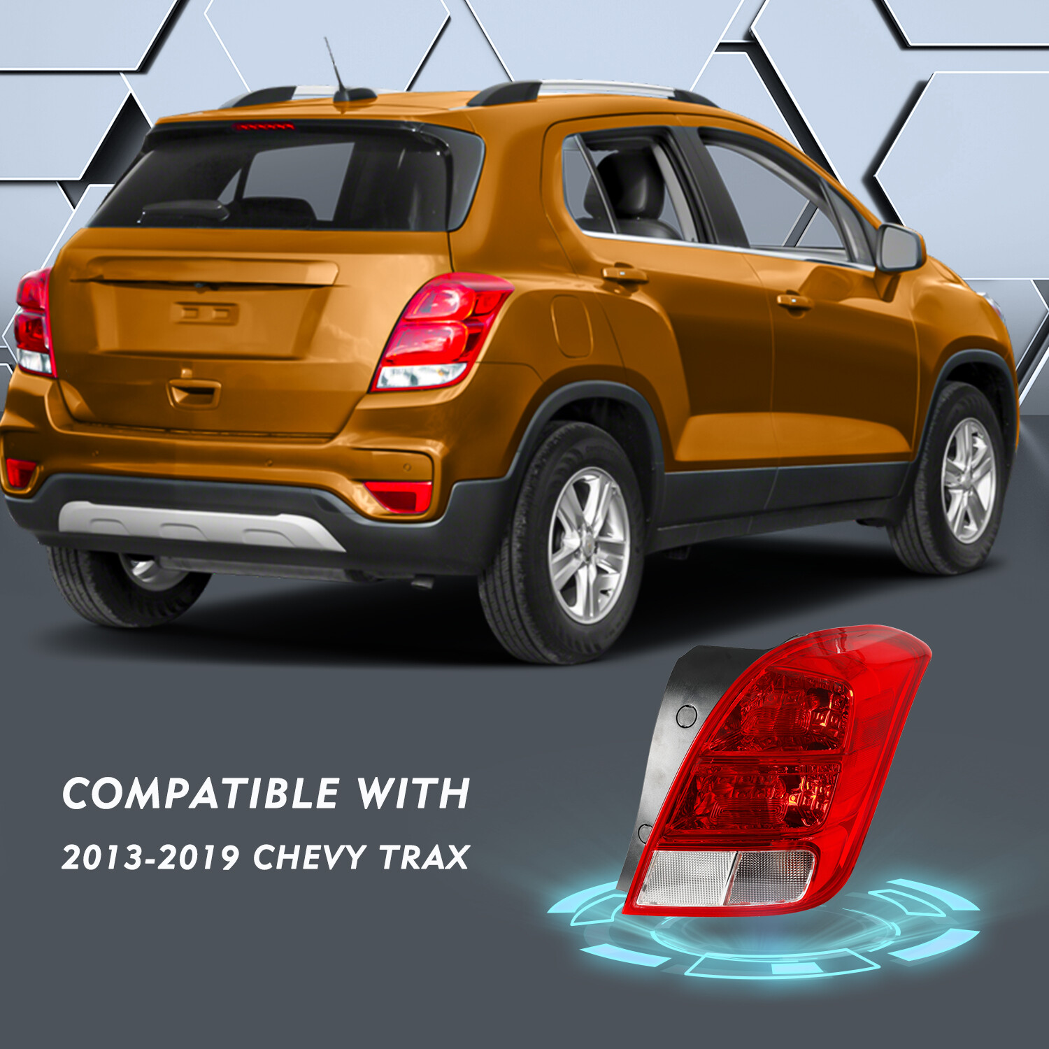For 2013-2022 Chevy Trax LS Halogen Tail Light Brake Lamp Passenger Side 13-22