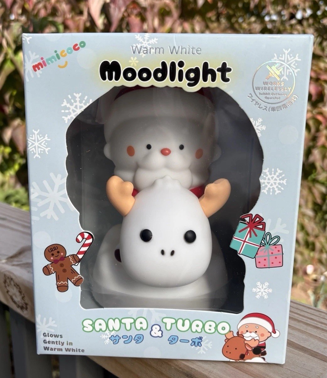 Mimicoco Santa & Turbo Moodlight Warm White LED Wireless Night Light. NEW