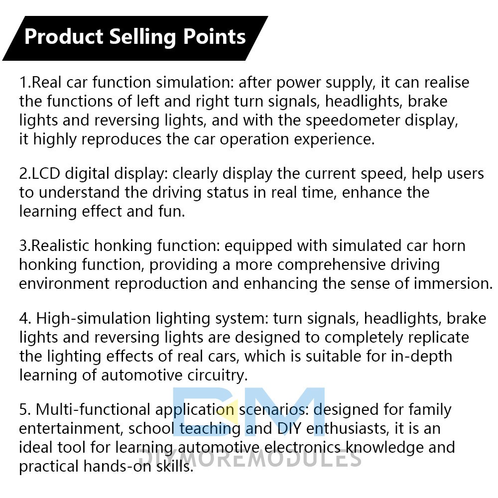 DIY Car Driving Simulation Soldering Practice Kit Electronic Kit Solder Kit