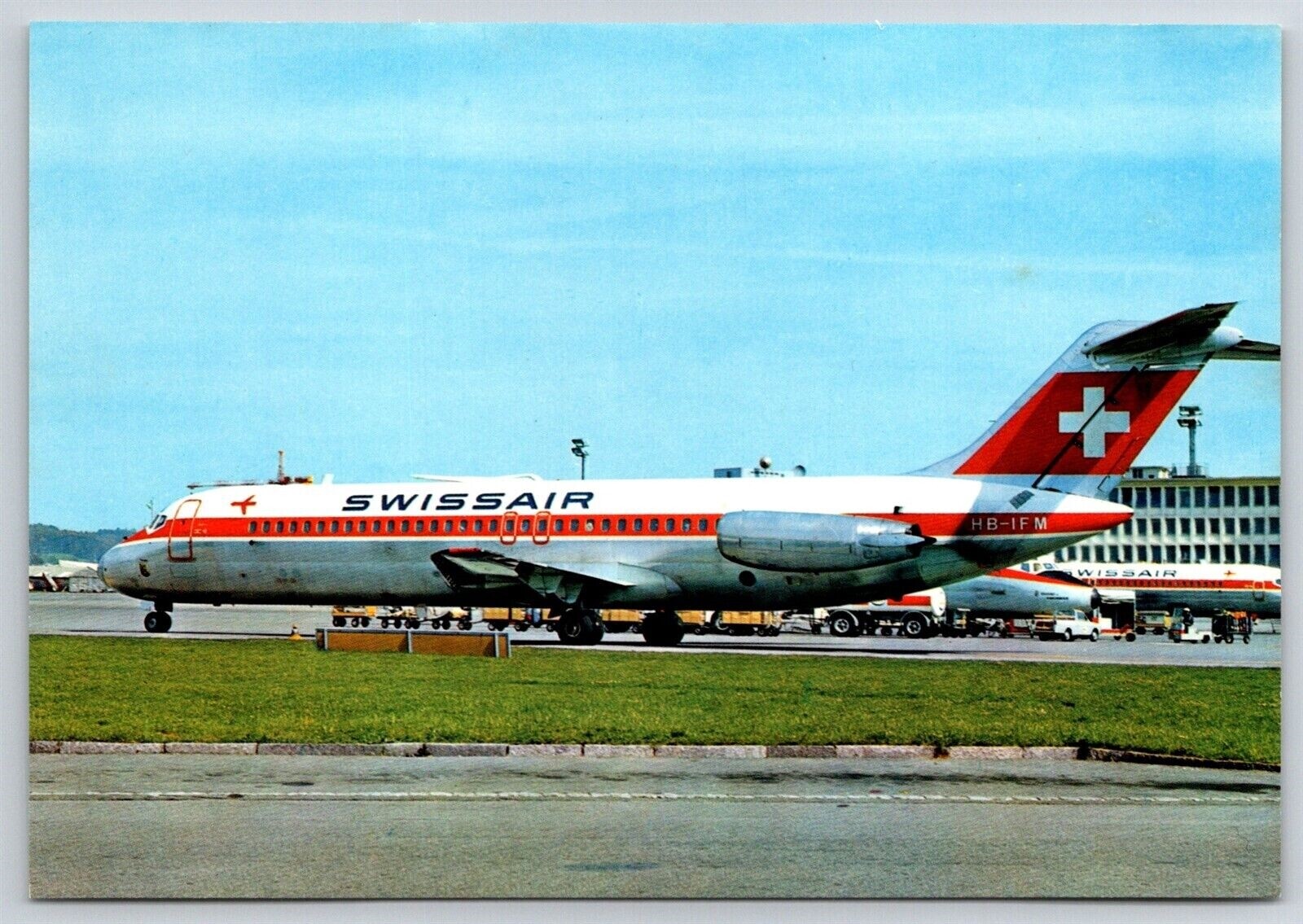 Airplane Postcard SwissAir Airways Airlines Douglas DC-9 GG13