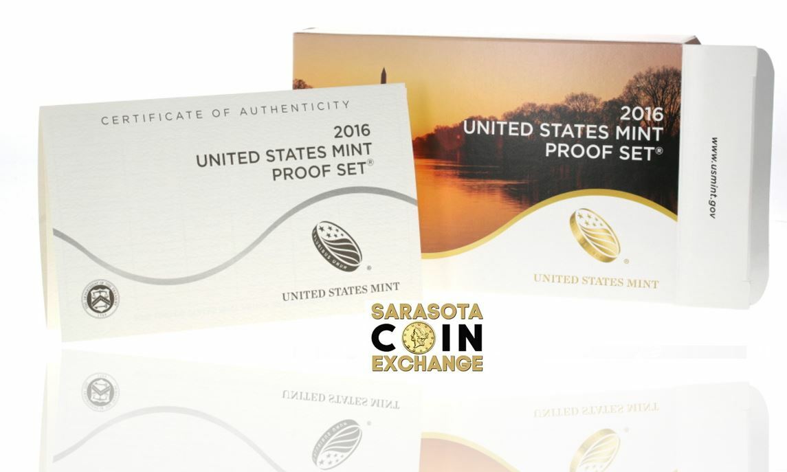 2016 Clad Proof Set Box and COA No Coins Empty Original Packaging