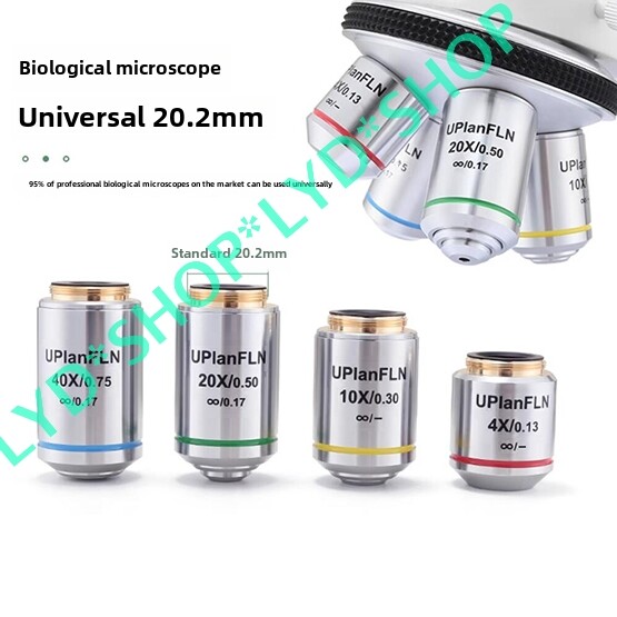 1PCS New UPlanFLN 4X/0.13 ∞/- Semi Apochromatic Microscope Objective Lens