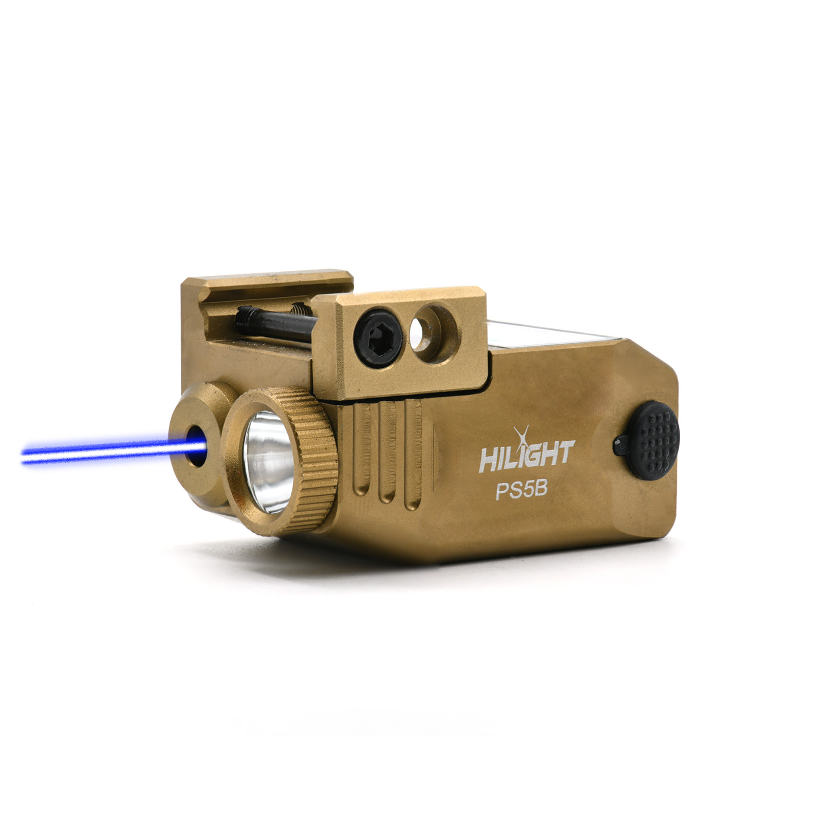 HiLight PS5B TAN Blue Laser Tactical Flashlight Combo - USB Rechargeable