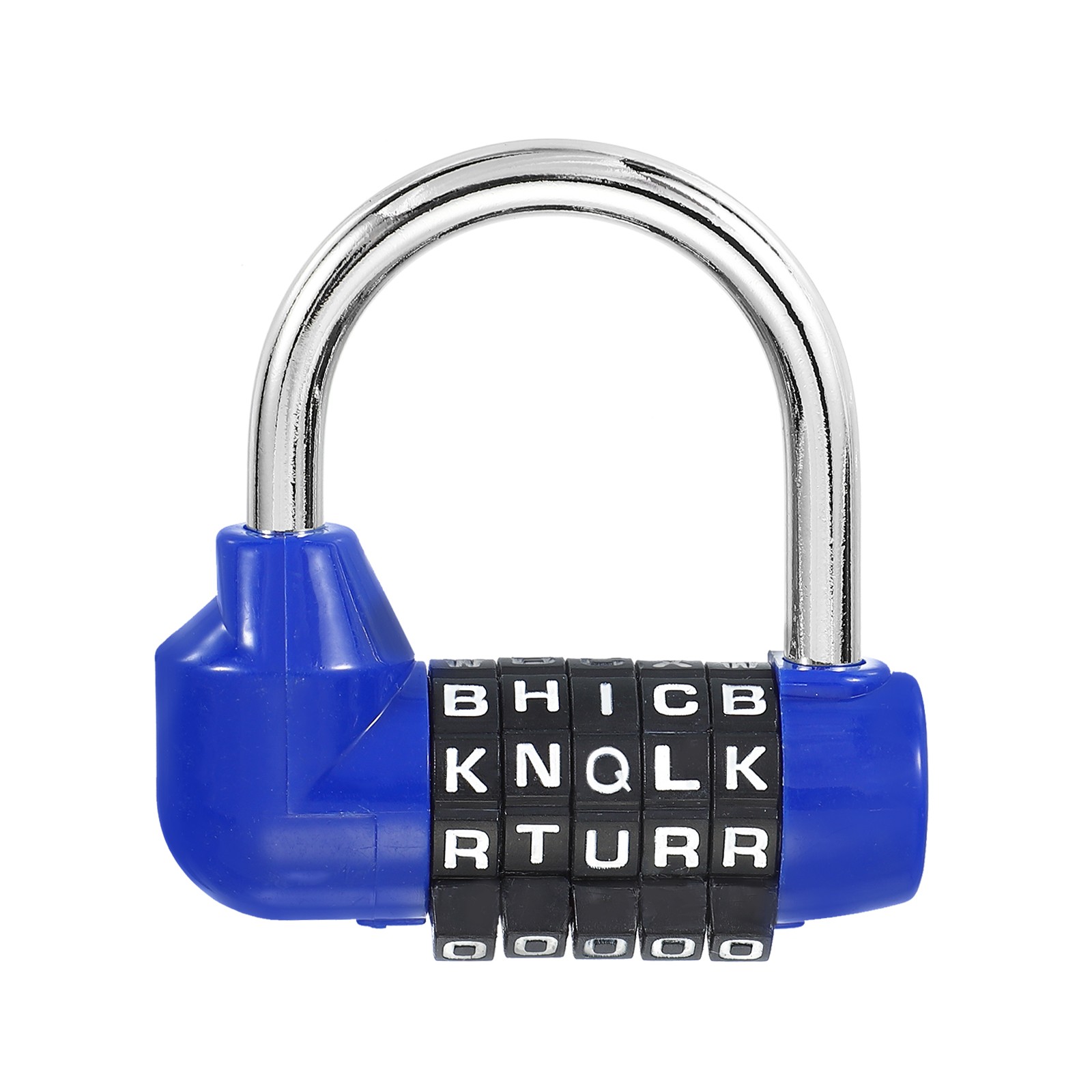 5 Digit Steel Gym Combination Lock, Blue