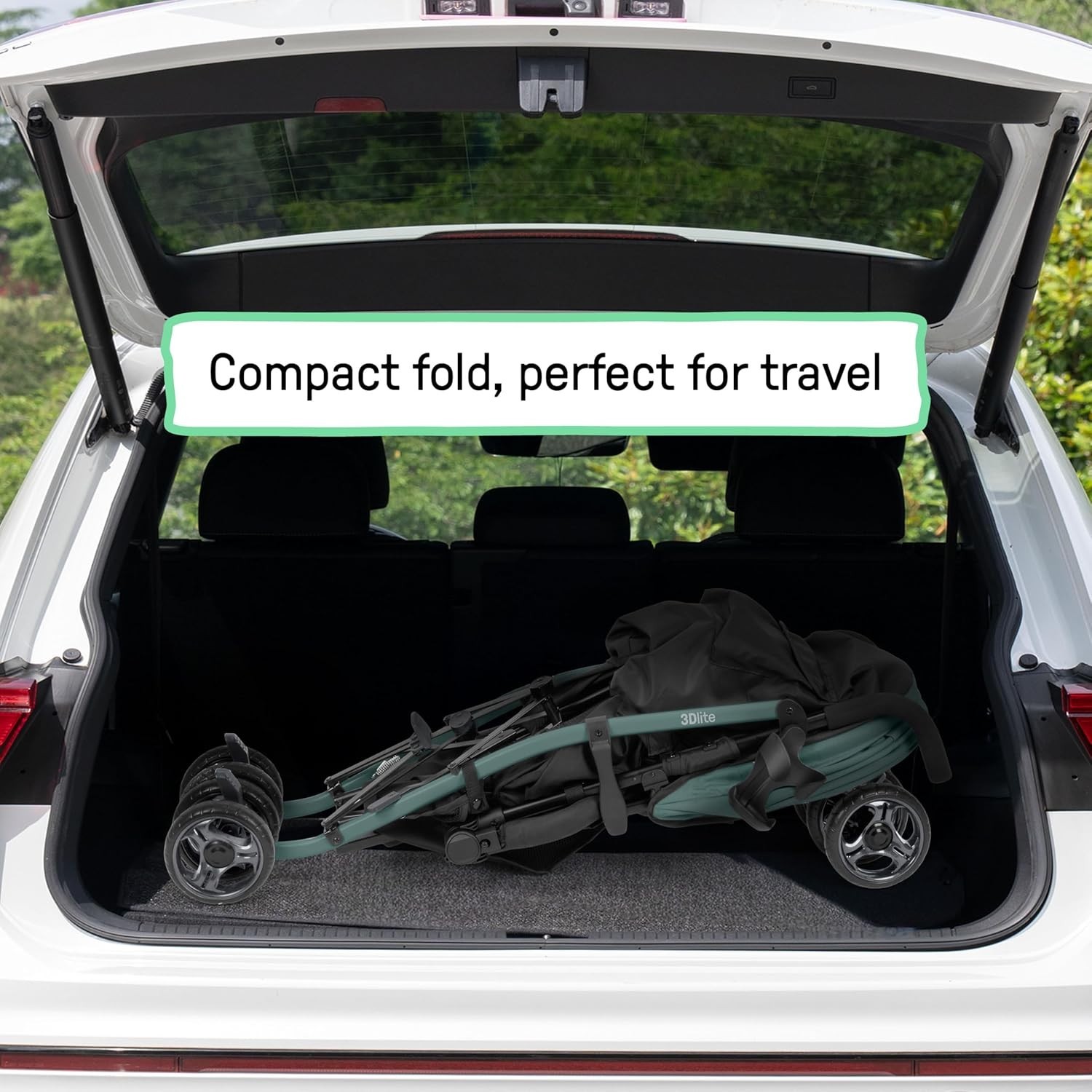 Lightweight Folding Stroller with Car Seat Compatibility & Extra-Large Canopy