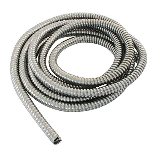 85012 Stainless Steel 1/2 Inch I.D. Flexible Wire Loom, 10 Feet Roll 1/2"