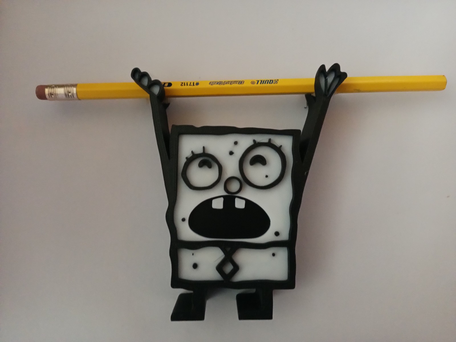 DOODLEBOB PENCIL/PEN HOLDER-HARD PLASTIC-GREAT DESK DECORATION