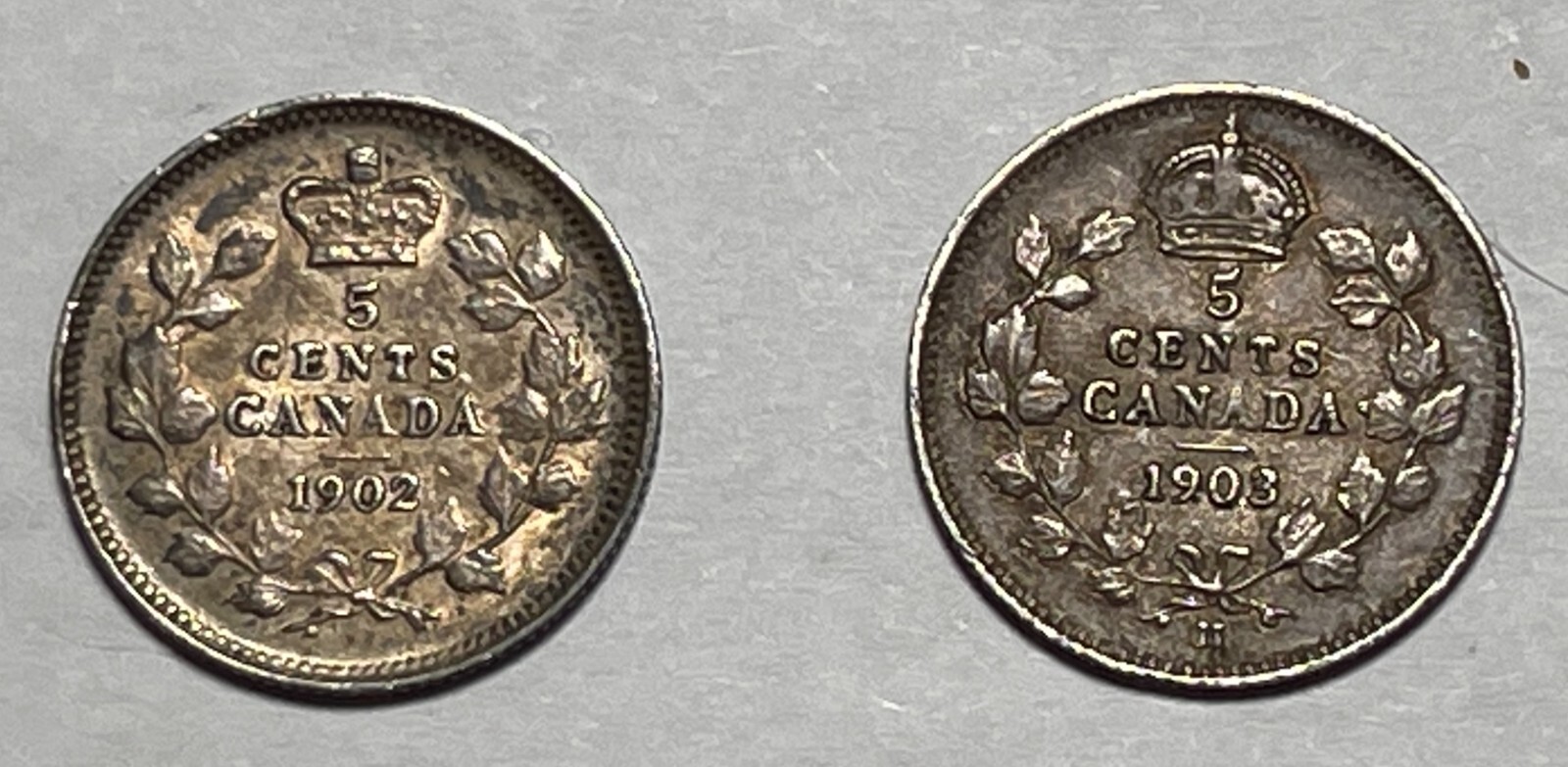 Canada 5C 1902 & 1903H 21 leaves XF+ (#1718)