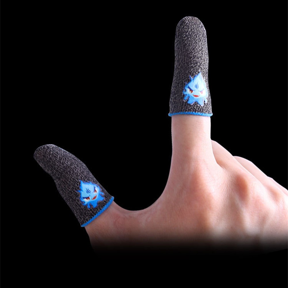2x Screen Game Finger Sleeve Game Controller Sweatproof Finger Cots For PUBG