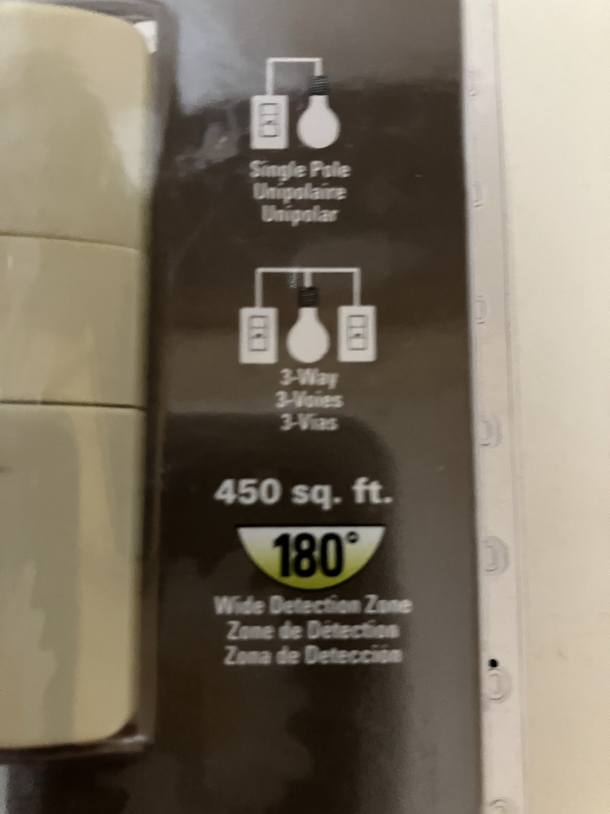 Light Switch Occupancy Sensor Auto Enter On Exit Off Ivory color