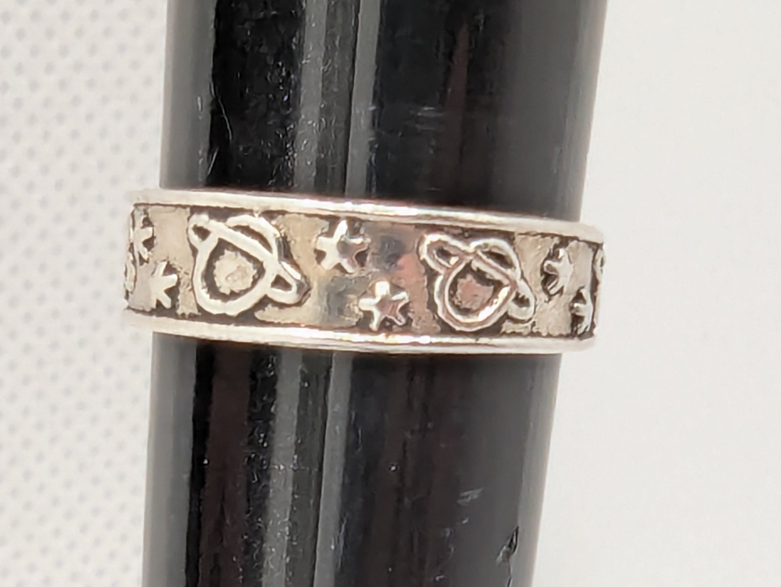 Sterling Silver Toe Ring Planets Design. Adjustable Size. 925 Sterling Silver