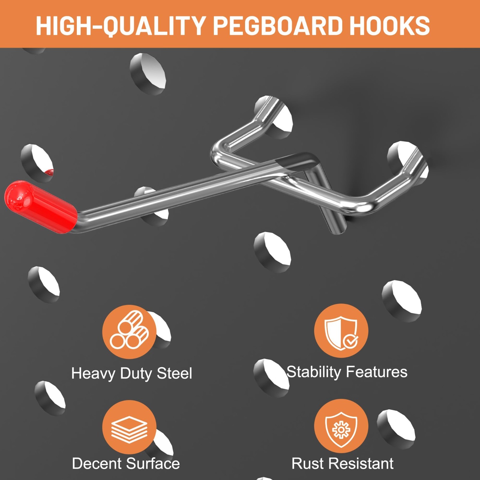 120-Piece Pegboard Hooks Set with Bins - Tool Organizer for Garage, Kitchen