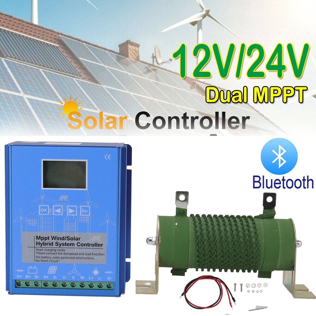 Bluetooth Smart Charge Controller Solar & Wind Generator Transfer Switch 12V/24V