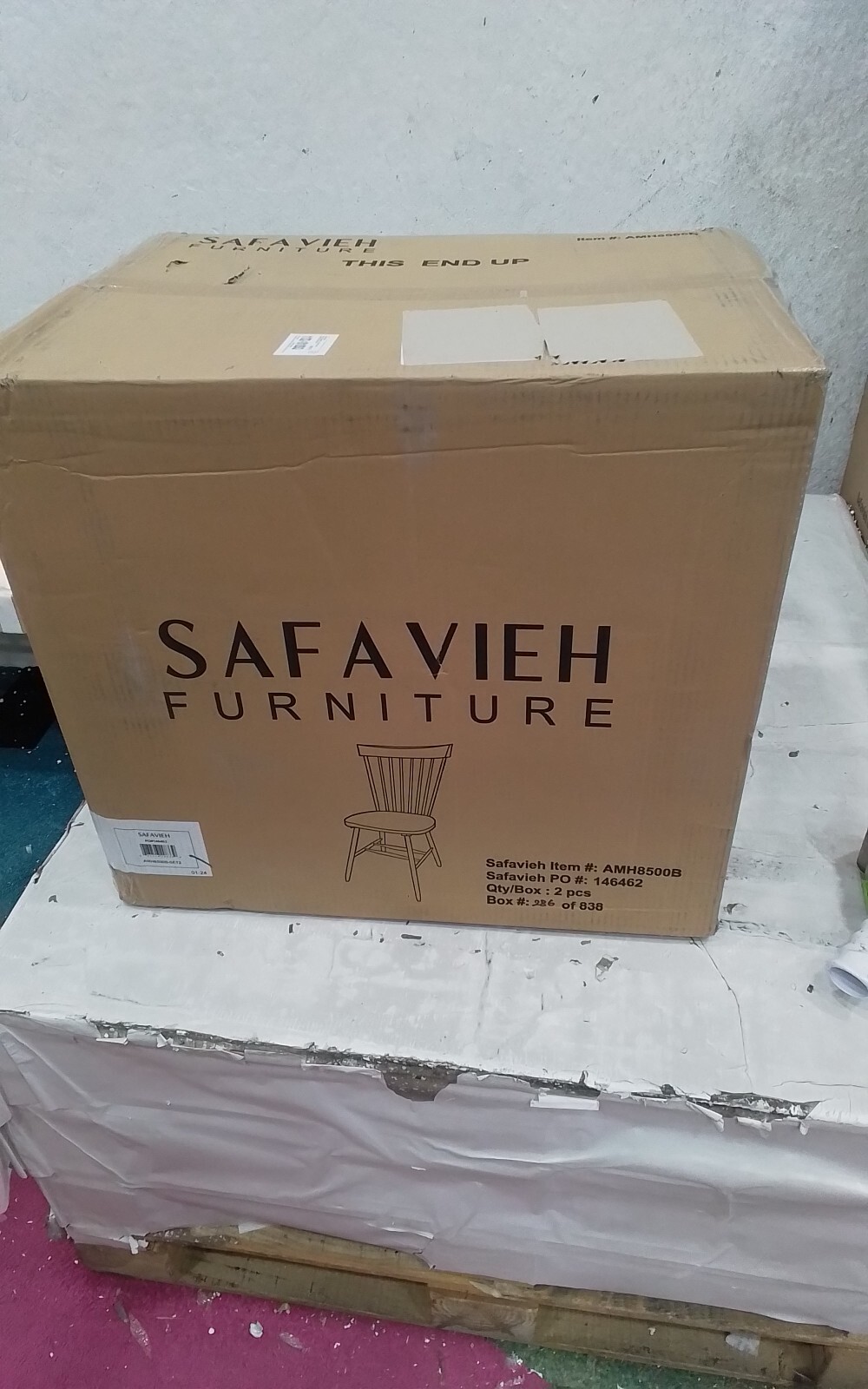 Safavieh PARKER SPINDEL SIDE CHAIR, Reduced Price 2172739195 AMH8500B