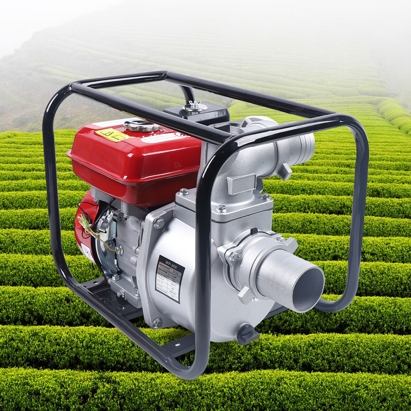 7.5HP 3000W Gas Power Semi-Trash Water Pump High Pressure Garden Irrigation