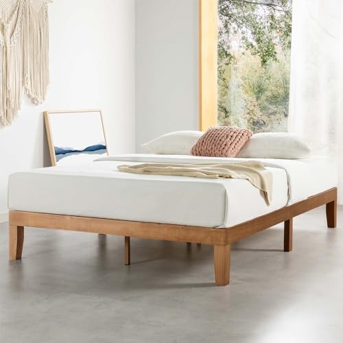 Naturalista Classic - Solid Wood Platform Bed with Queen Natural Pine 12 Inch