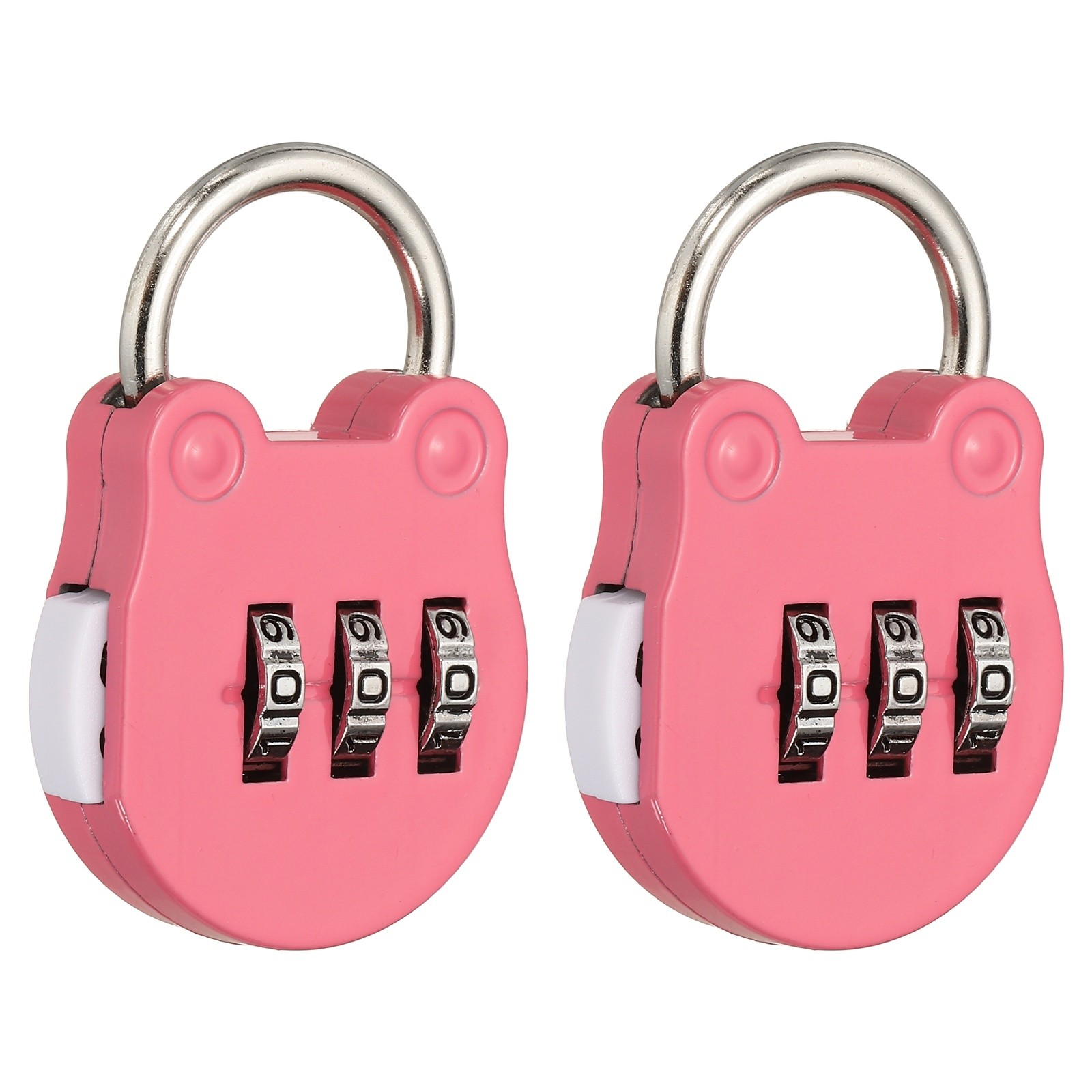 Combination Padlock (Small, Pink)(2 Pcs),Cat Shackle Code Locks