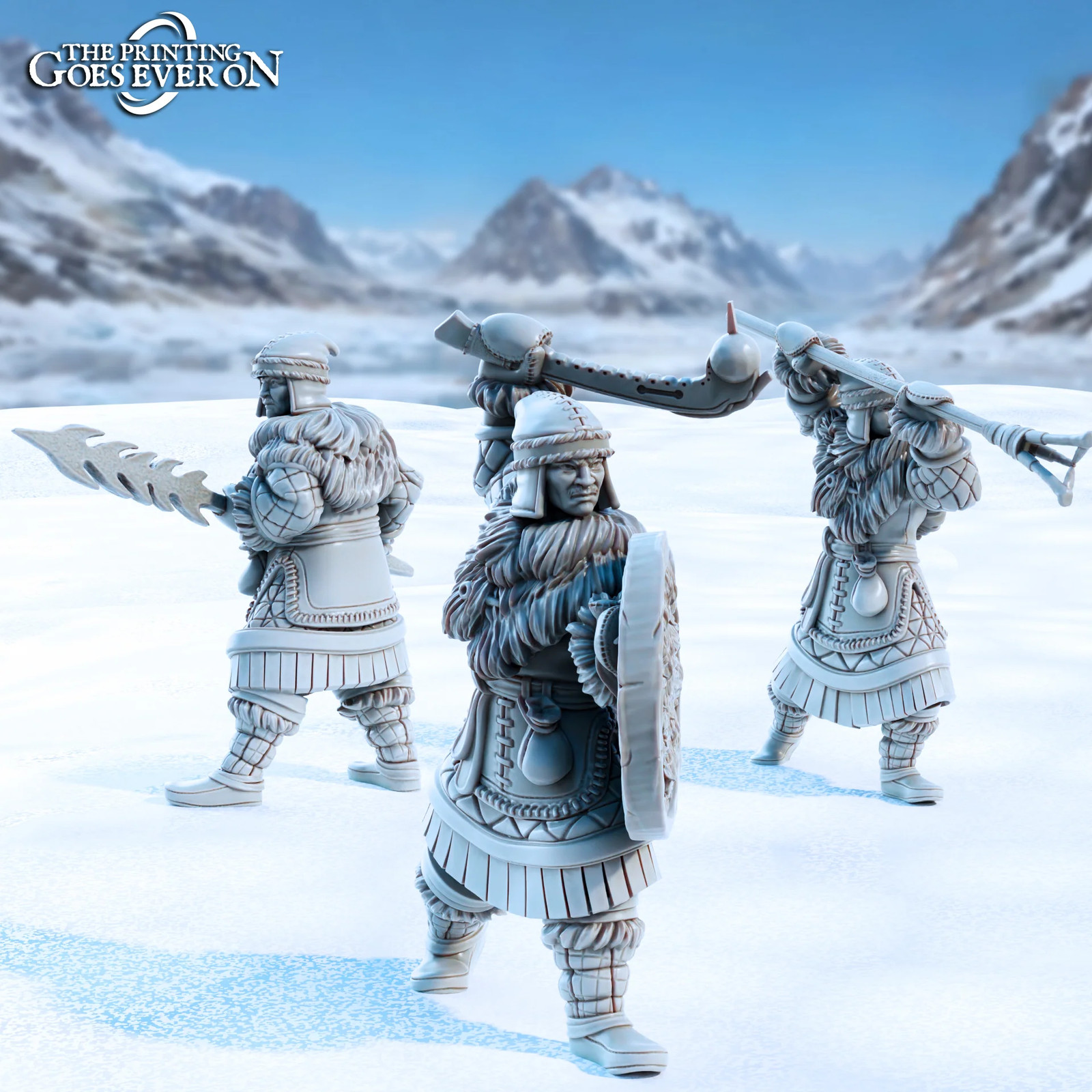Frostkin Warriors (Set of 3) - 28-32mm Tales of - Resin Tabletop Miniatures