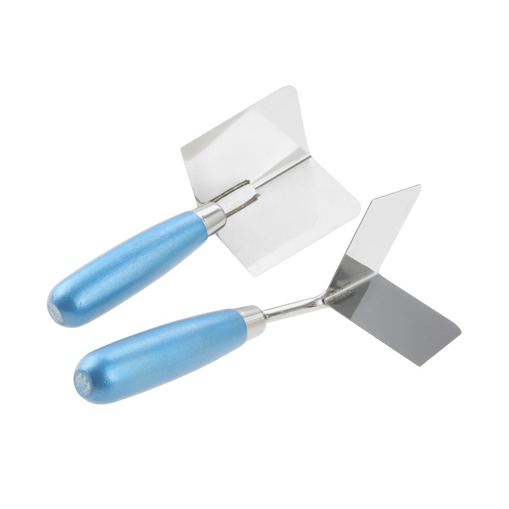 2Pack 90°Drywall Corner Trowel Set Stainless Steel for Plastering Bricklaying