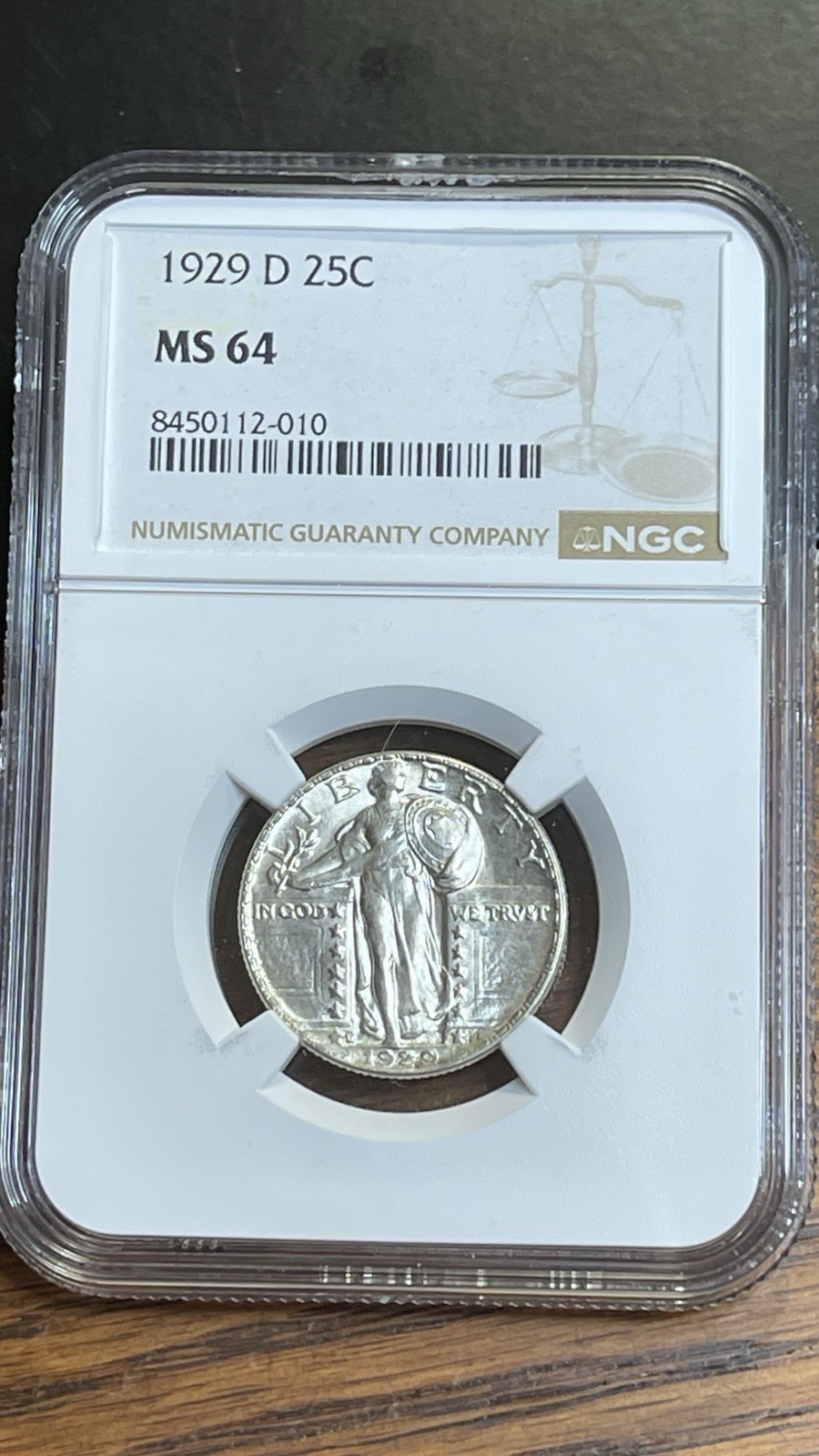 1929-D Standing Liberty Silver Quarter NGC MS 64 Great Luster, Blast White!!