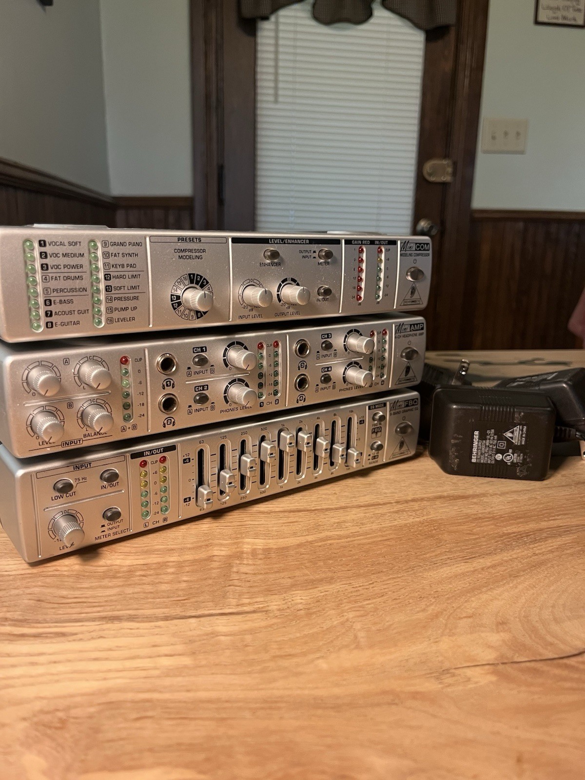 Behringer Mini FBQ800 / Mini AMP800 / Mini COM800 Lot Of 3