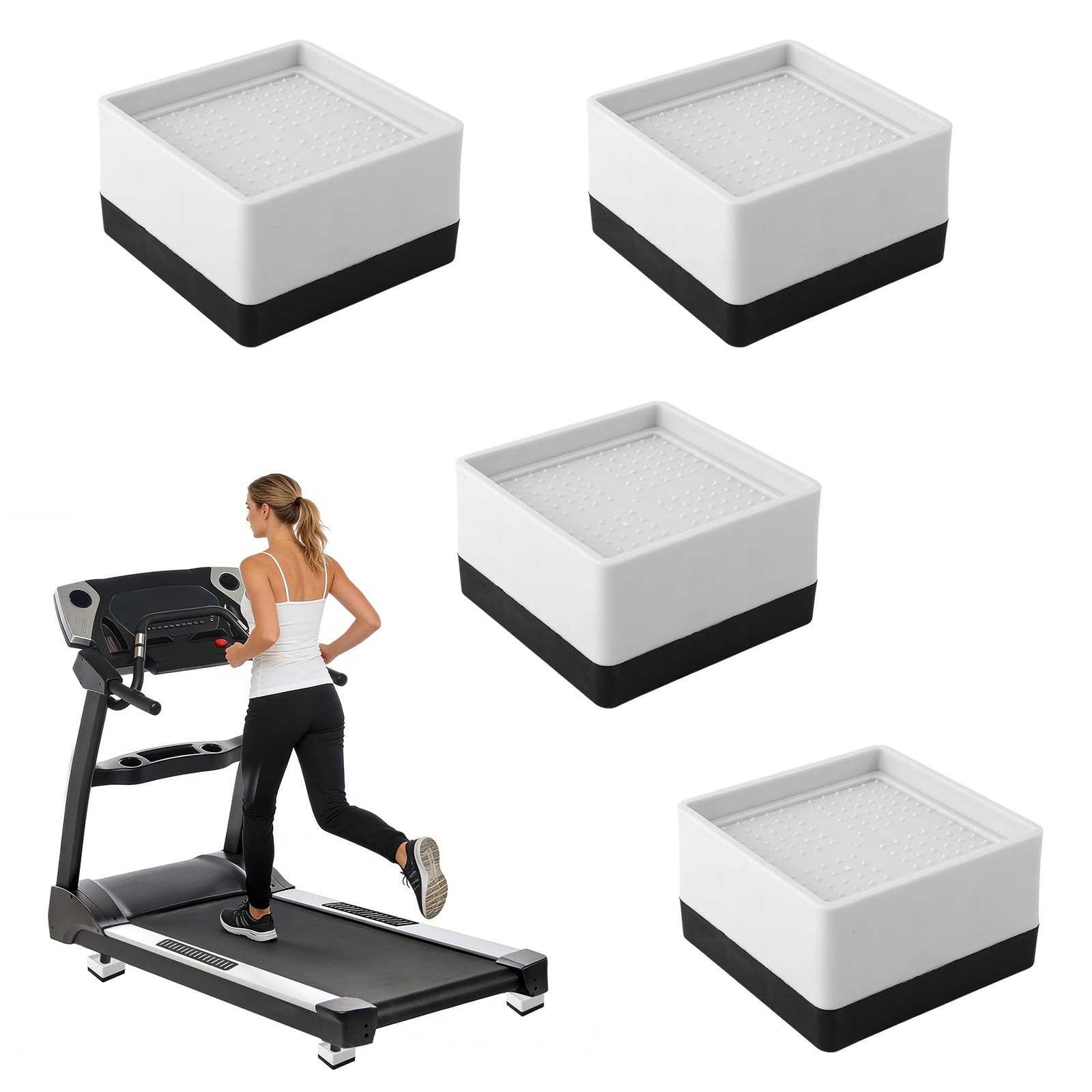 Heavy Duty Treadmill Incline Riser Blocks  Stackable NonSlip Adjustable Ramp