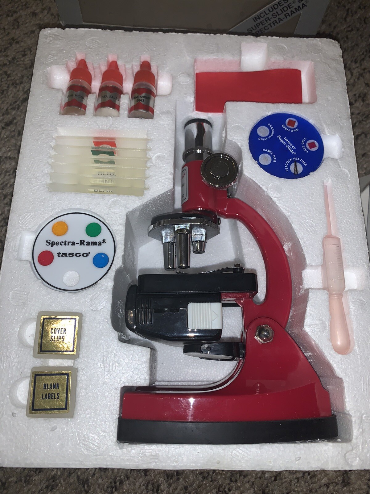 Vintage Tasco Microscope 600 Power Microscope with Box