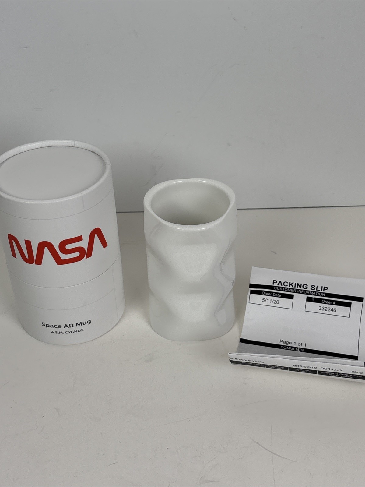 NASA Astroreality Space AR Mug  A.S.M. Cygnus White Ceramic Mint In Box