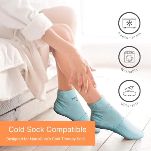 NatraCure Replacement Gel Packs for Cold Therapy Socks - 4-Piece Set, Reusable