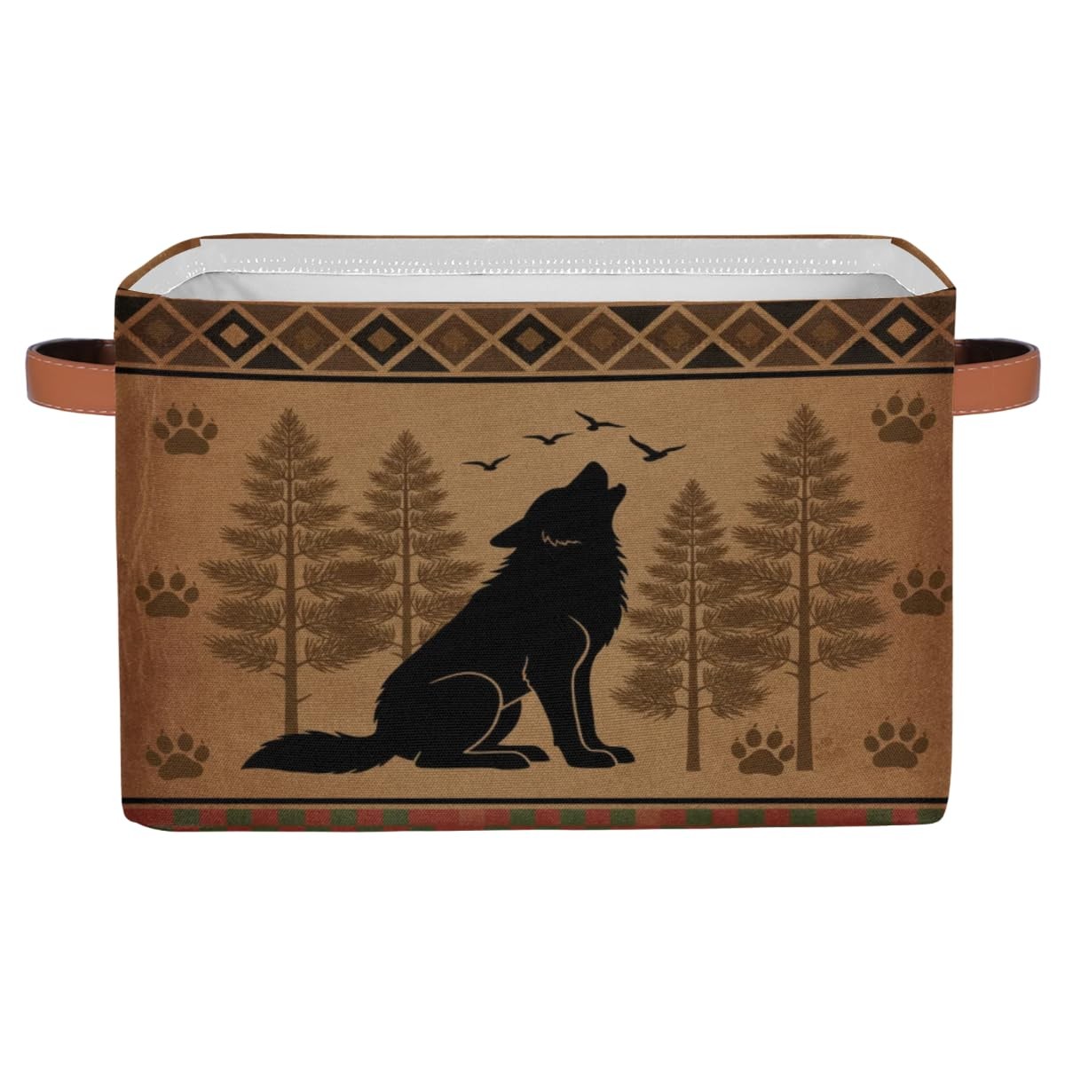 Large Storage Bins, Wolf Forest Collapsible Rectangle Shelf Closet Organizer ...