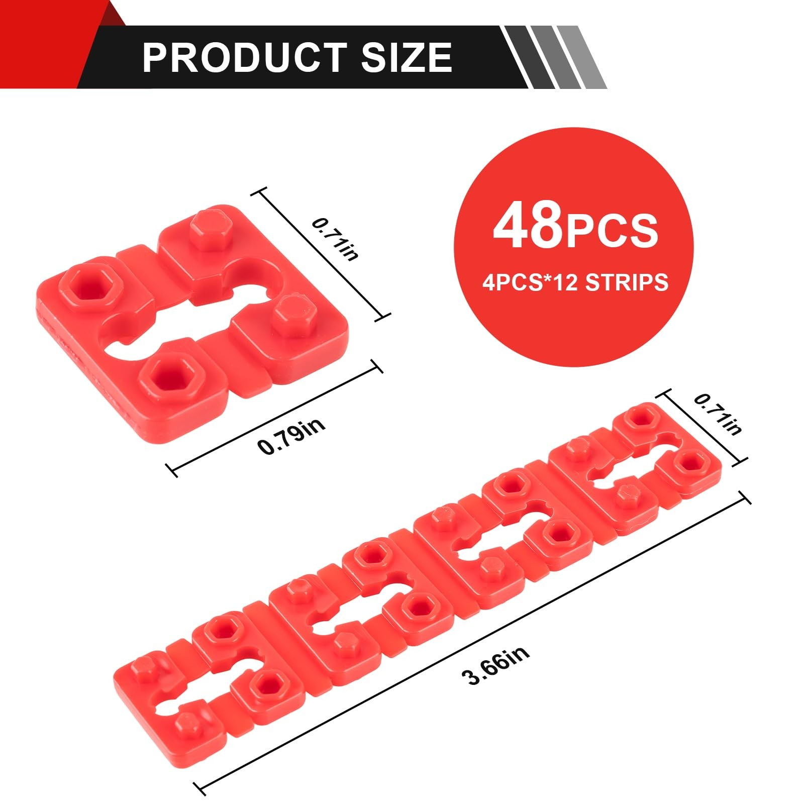 48 PCS Outlet Spacers for Electrical Box Plastic Wall Plate Stackable