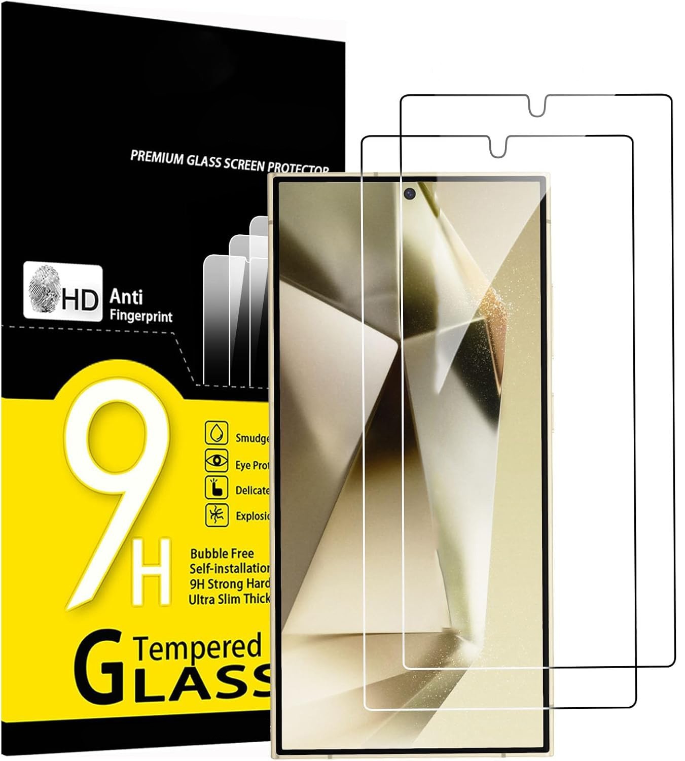 2x Tempered Glass Screen Protector Samsung Galaxy S22 S23 S24 S25 S26 Plus Ultra
