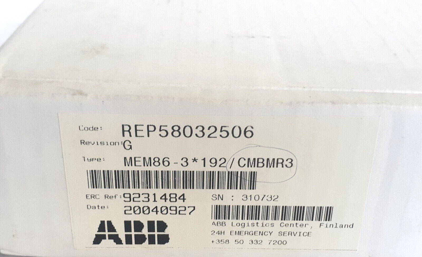 ABB MEM86-3X192/CMBMR3