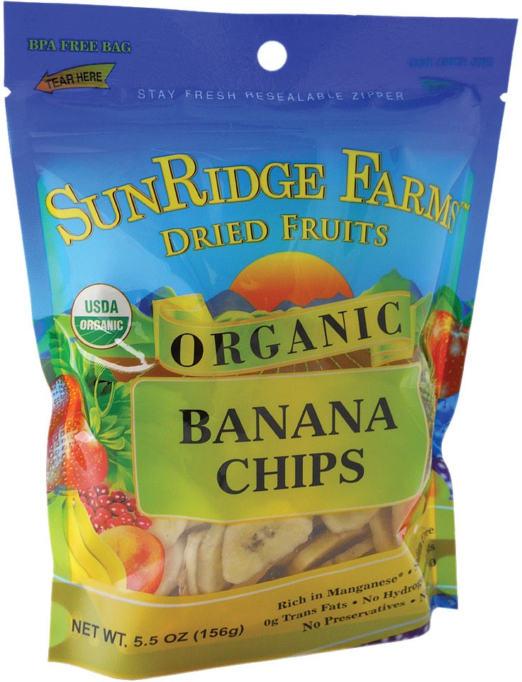 Organic Dried Banana Chips - Non-GMO, Naturally Sweet, Crunchy Tropical Snack